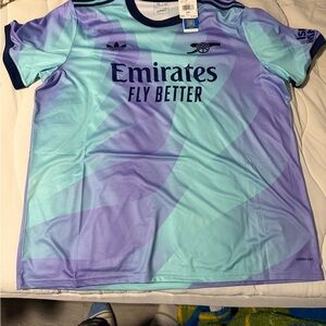 adidas Arsenal Soccer Jersey - Light Blue & Lavender